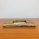 Brutalist olive wood mirror, vintage