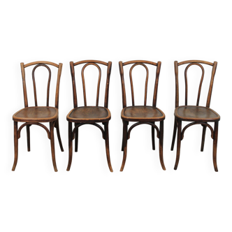 Set de 4 chaises bistrot Japy