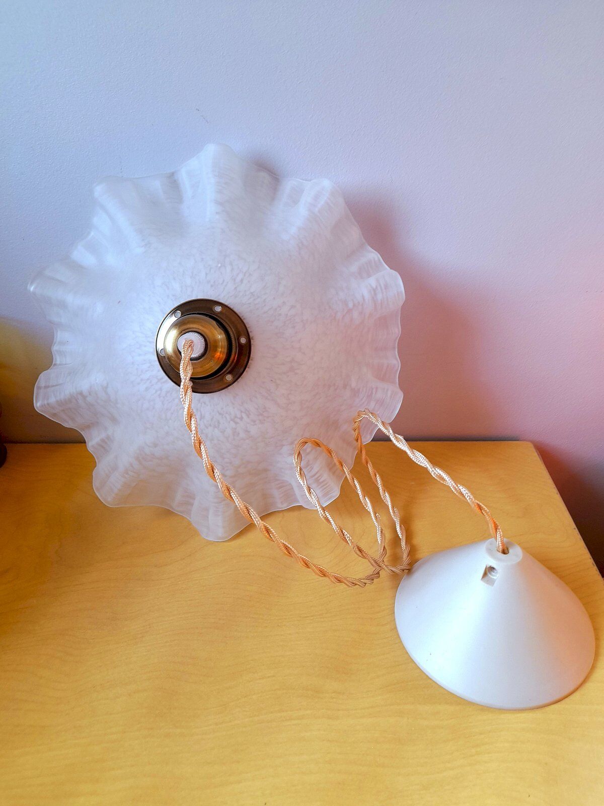 Medusa suspension, speckled Clichy glass 1960