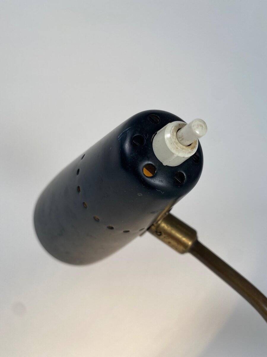 Italian Table Lamp in Brass and Metal from Stilnovo, 1950s