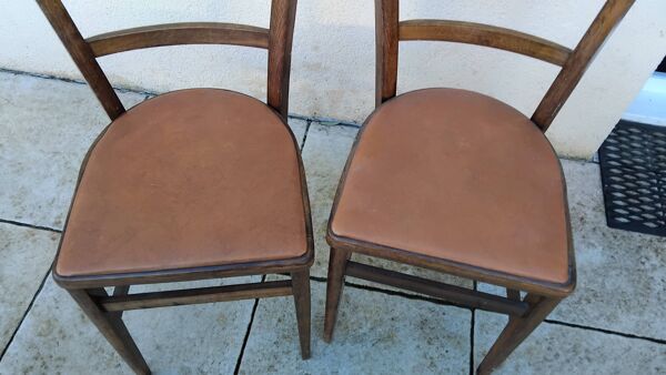 Paire de chaise vintage bistrot style BAUMANN