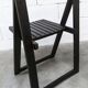 Chaise pliante Aldo Jacober pour Alberto Bazzani noire 1960 d'origine