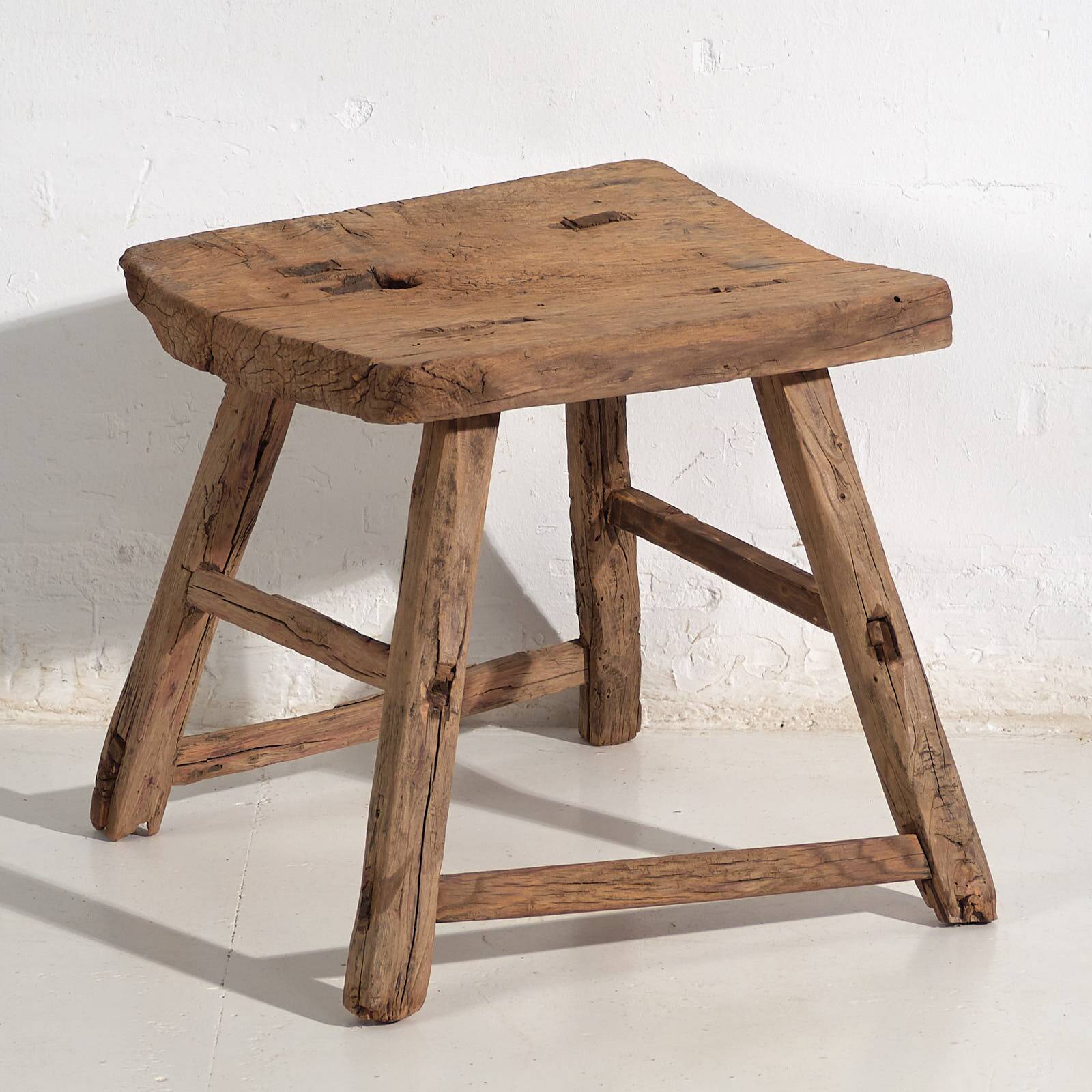 Antique wabi-sabi bedside table (c. 1900)