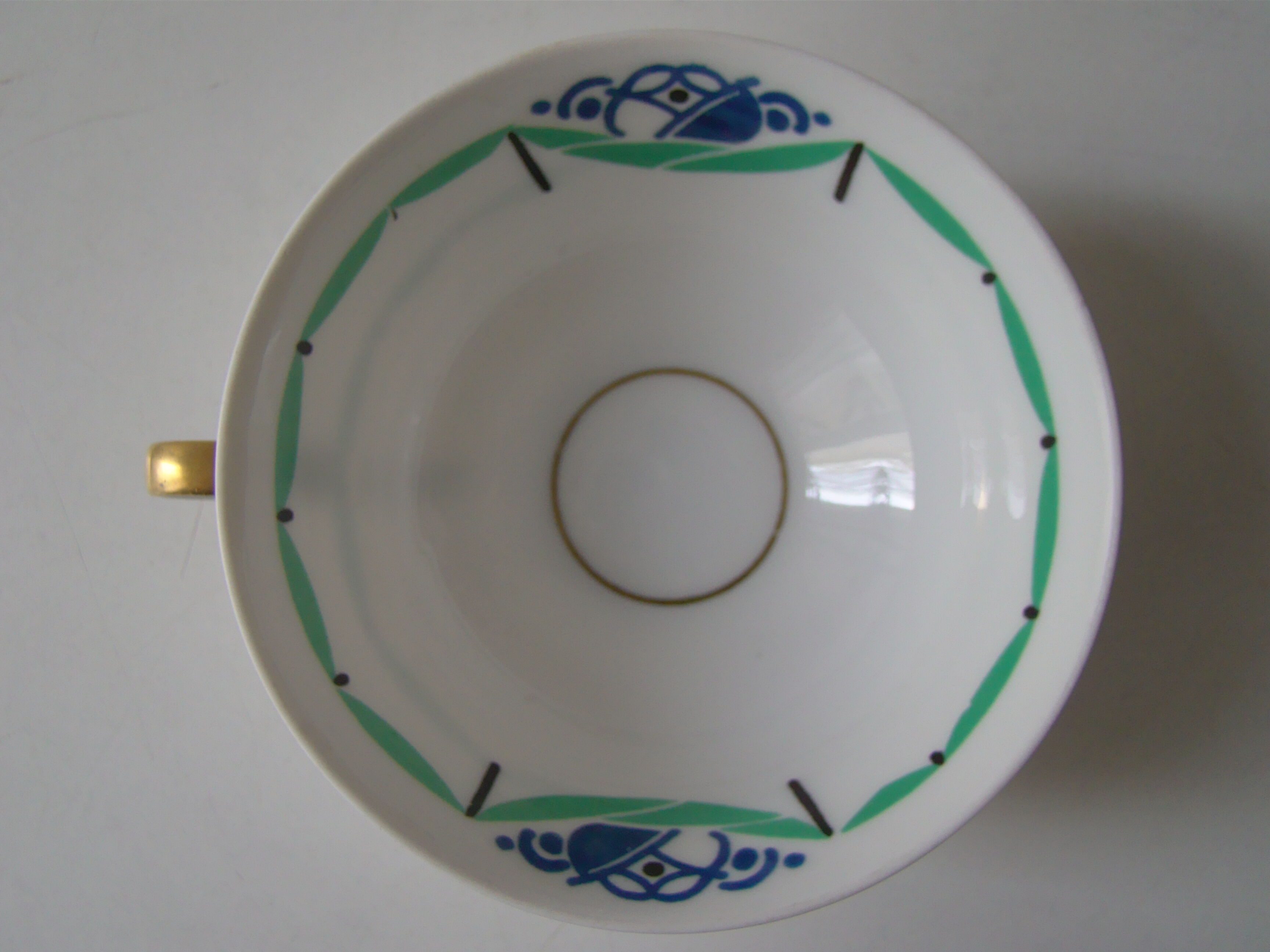 Tasse à café et soucoupe A. Lanternier Limoge