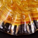 Empty Pocket Ashtray Murano Glass Amber Shell