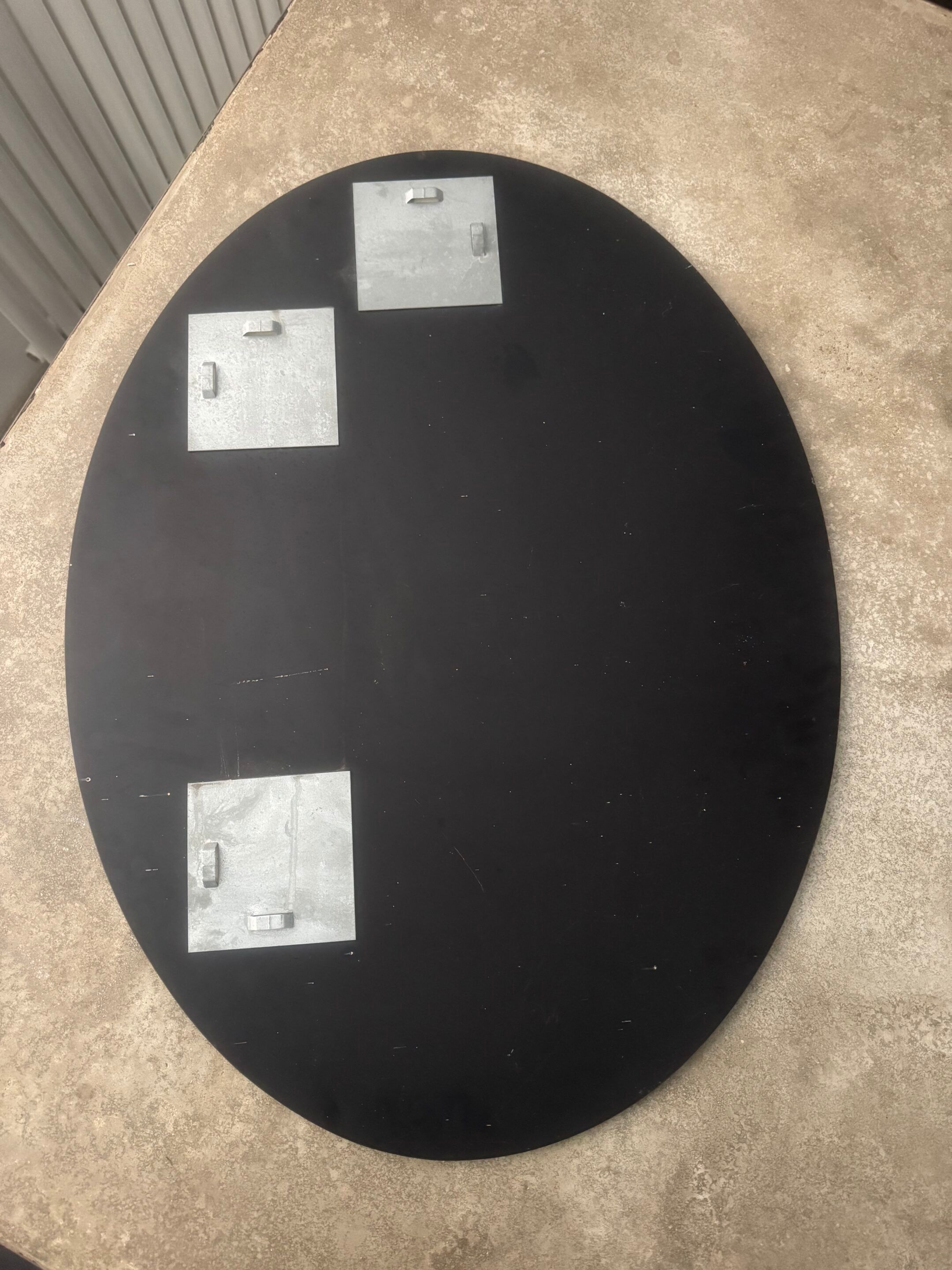 Vintage smoked bevelled mirror, in the style of Antonio Lupi, 70s.