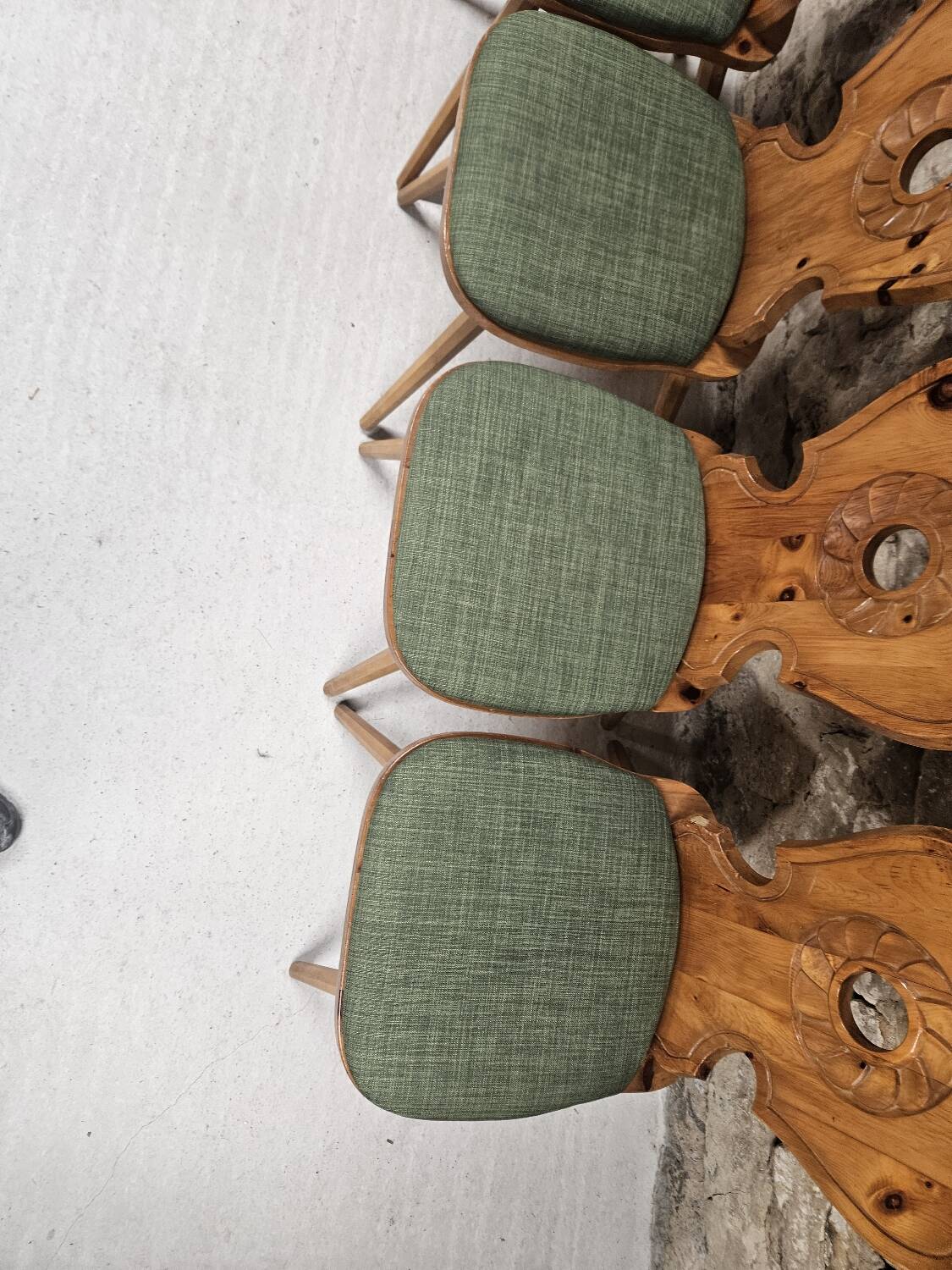 Lot 4 chaises auberge bistrot 1970"