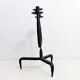 Brutalist cast iron candle holder 1950