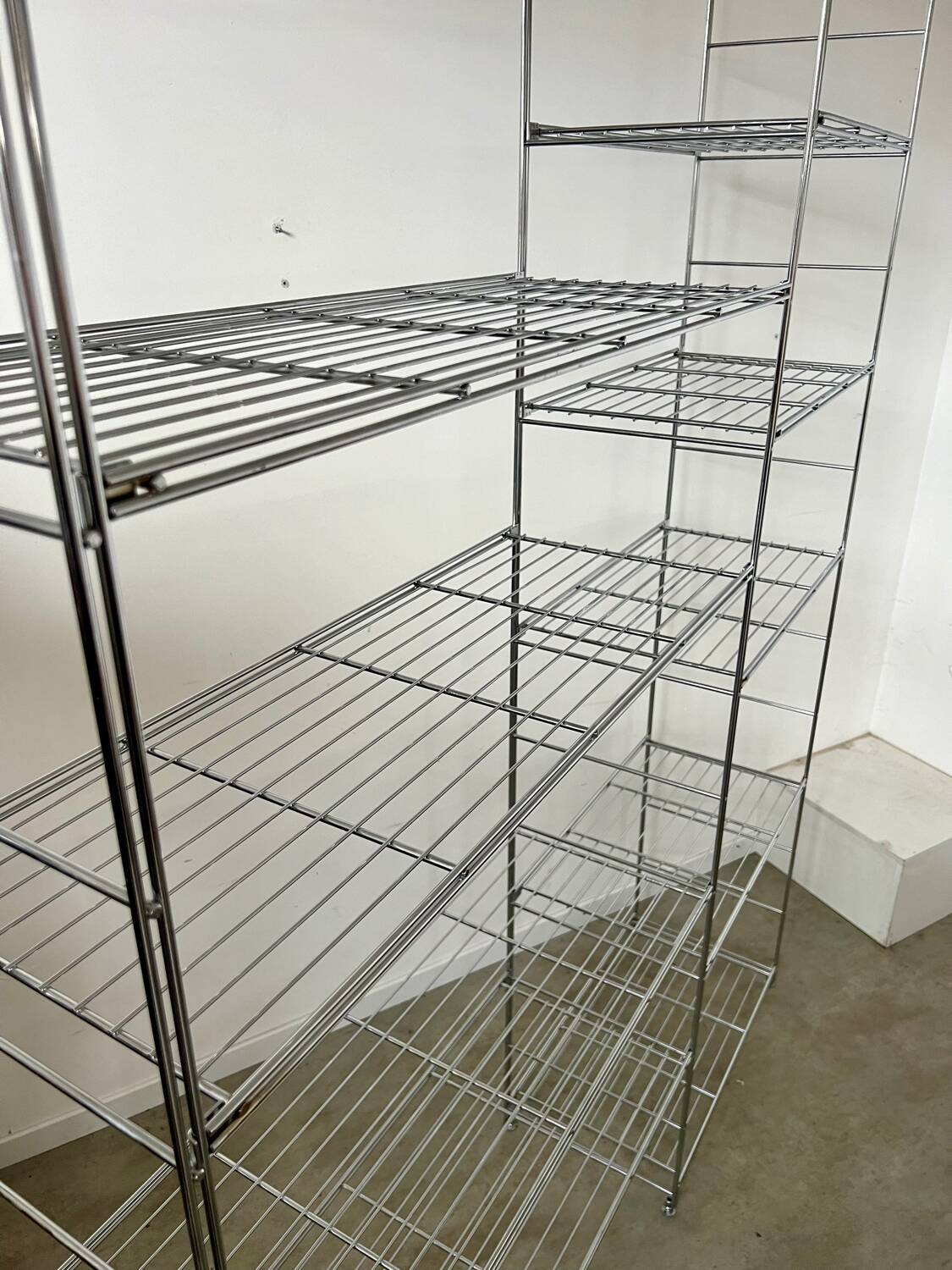 Old modular metal shelf vintage bookcase 10 design shelves from the 80s