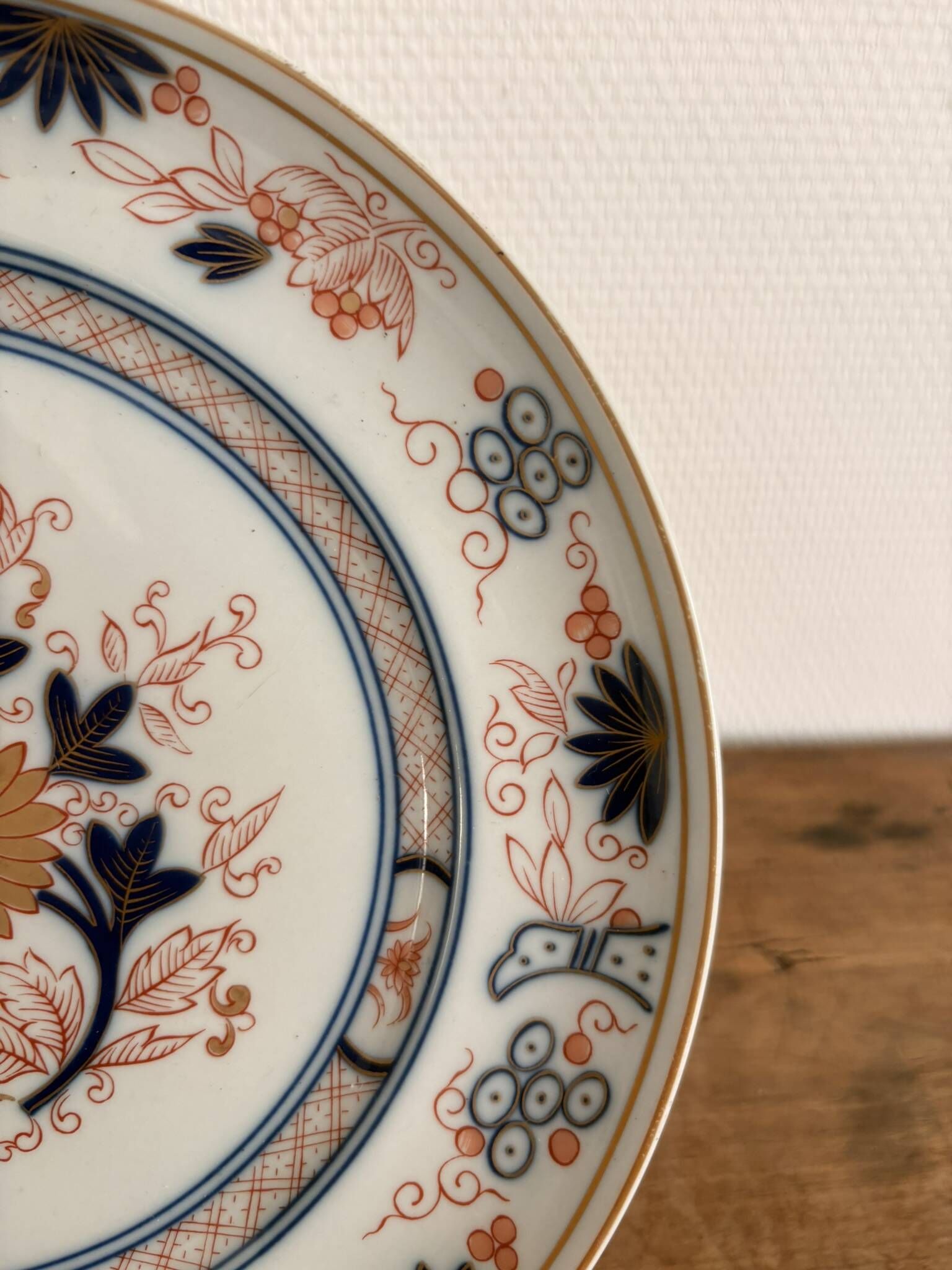 Plate 26cm Porcelain Vista Alegre Portugal Imari Japanese Style