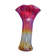 Modernist vase - molded glass - red, orange, yellow - Flavio Polis Seguso