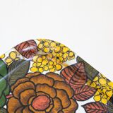 Vintage serving tray with flowers