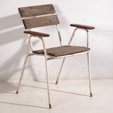 Antique garden chairs with armrests (c.1920). Set of 2 pieces #23