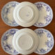 Set of 6 dessert plates Creil & Montereau Bouquets • Antique earthenware