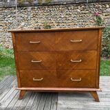 Vintage 1950s chest of drawers in gilded oak