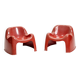 Ensemble de deux fauteuils Toga orange par Sergio Mazza pour Artemide, années 1960