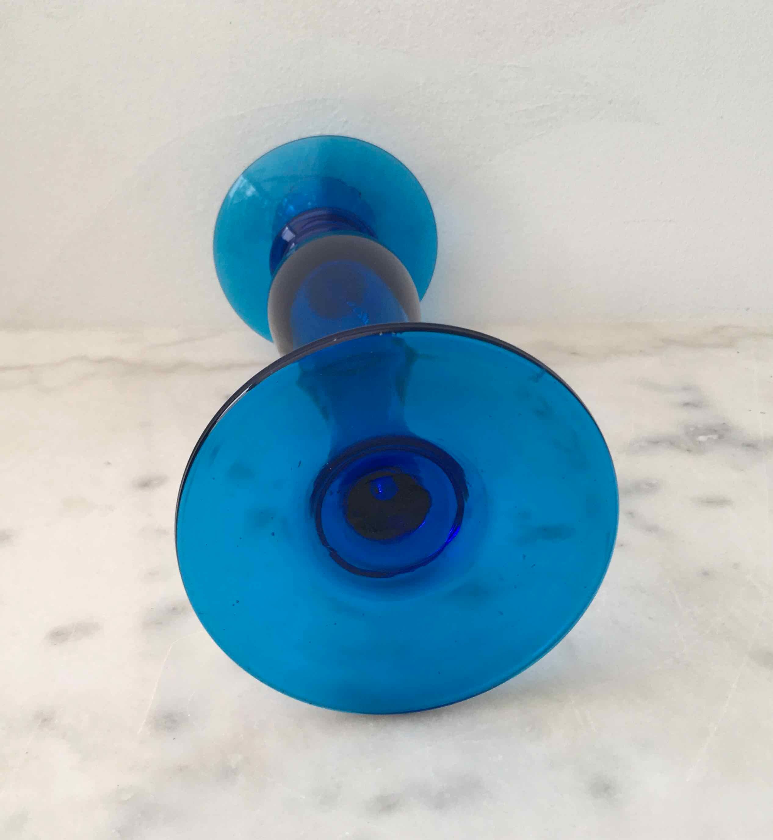 Turquoise blue candle holder