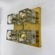 Pair of Peil & Putzler ice cube glass wall lamps, 1970s
