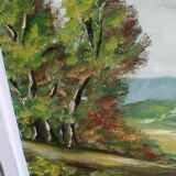 Oil on canvas "ballad in the Breton countryside"