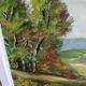 Oil on canvas "ballad in the Breton countryside"