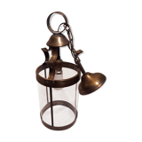 Copper and glass hanging lamp