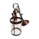 Copper and glass hanging lamp