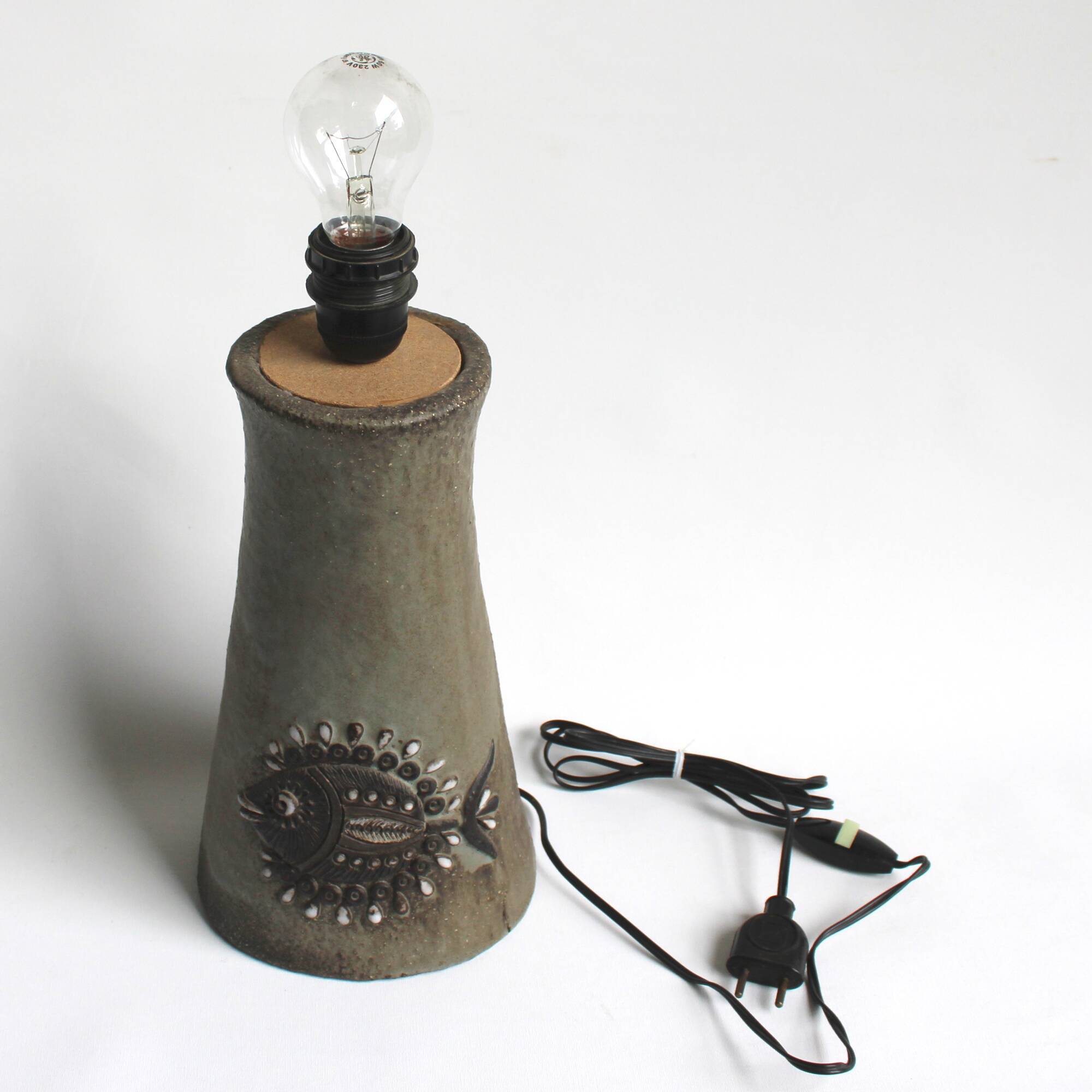 Vintage ceramic table lamp by Dour - M.-H. Battle - Belgium