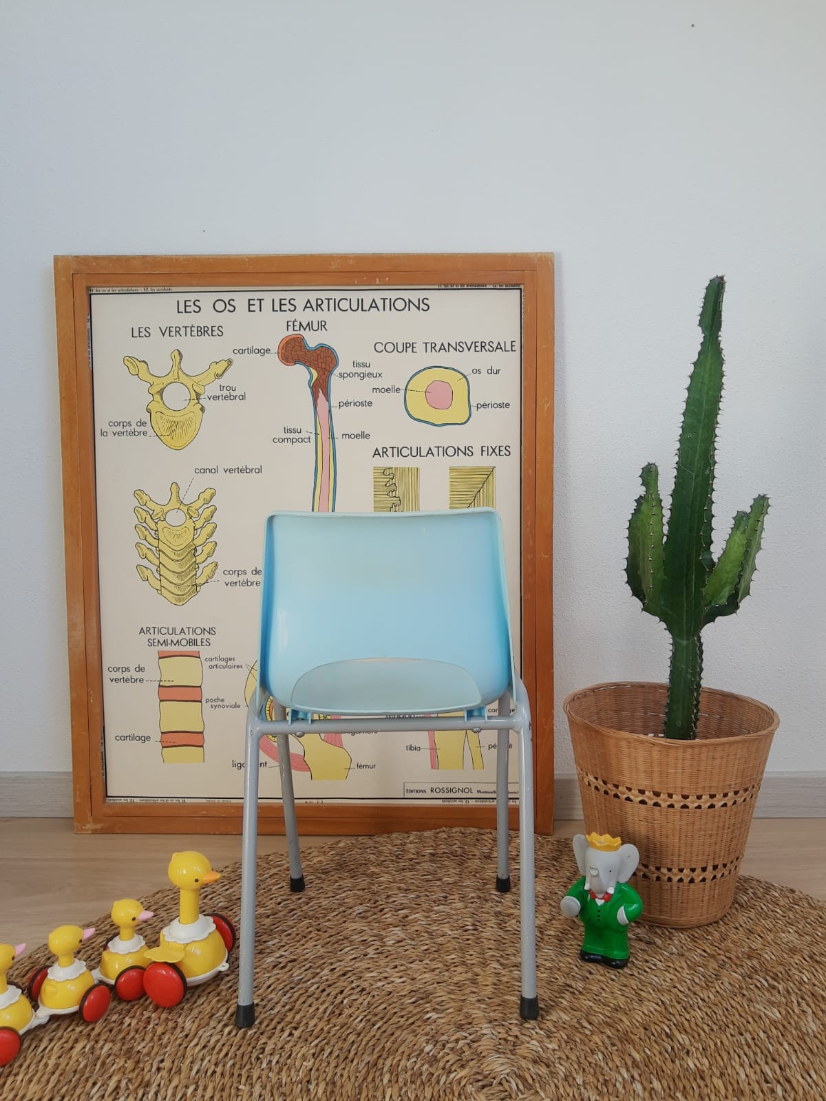 Plastic chair school children Brunswick Roger Bontemps - vintage