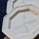 6 assiettes à dessert plates vintage octogonale perlées - Johnson Brothers