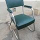 Fauteuil de bureau année 50 skai vert