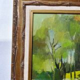 Large oil painting on canvas 20th HD Lemercier impressionist landscape