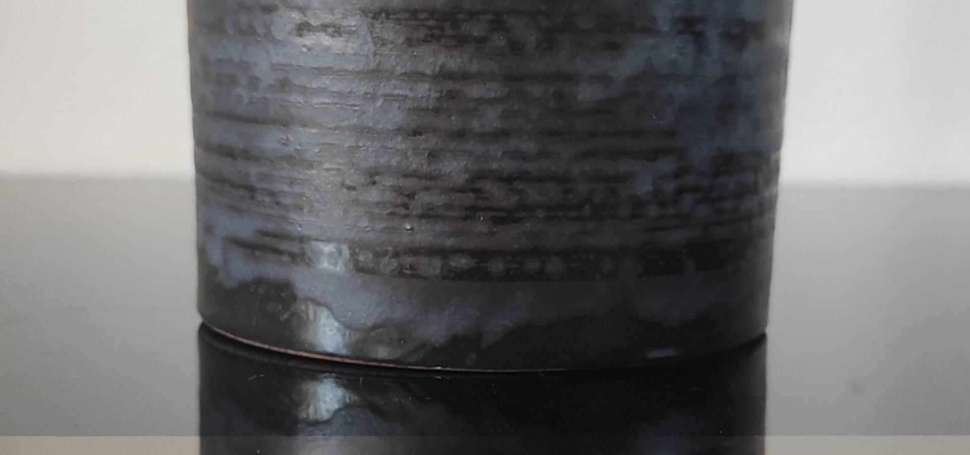 Vintage ceramic cylindrical vase