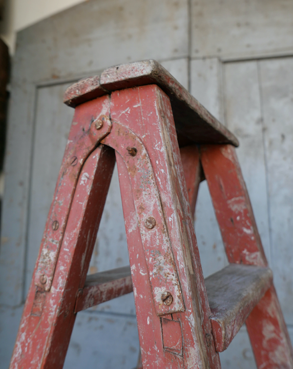 Escabeau pliant d'atelier en bois