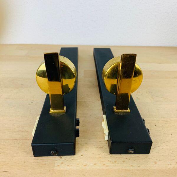 Paire d’appliques Lunel, Arlus opaline années 50