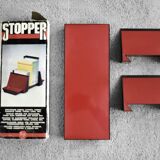 Porte-livres en plastique rouge Vintage Mid-Century Italian Modern Space Age