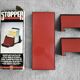 Red plastic bookends Vintage Mid-Century Italian Modern Space Age