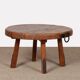 Table basse en chêne dans le goût de Jean Touret, 1950