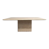 Large vintage travertine coffee table, 1970s