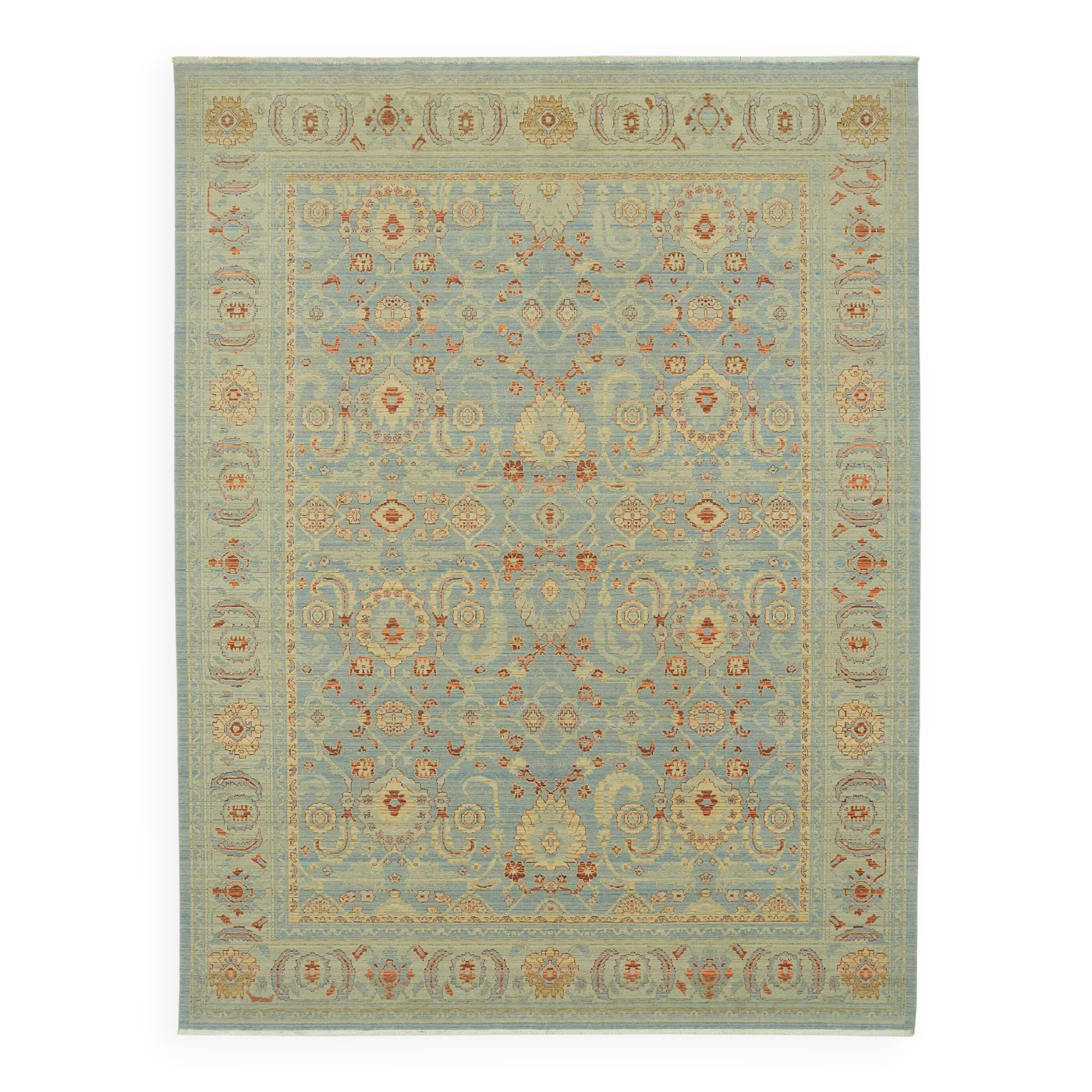 Turkish Handcrafted Loom Oushak Rug 291 cm x 383 cm