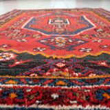 Vintage 1930s Persian Hamadan rug, geometric medallion, 105cm x 143cm (3'5" x 4'8") - 1C1276