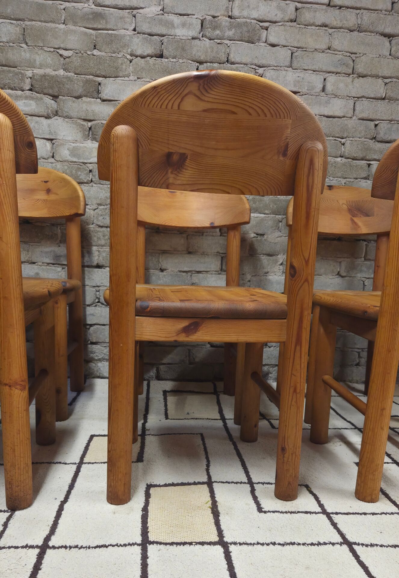 Set of 6 Rainer Daumiller chairs in solid pine – 1970s