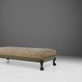 Large Victorian Sofa and Matching Ottoman, United Kingdom, 1890s