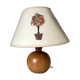 Lampe de chevet boule en bois vintage