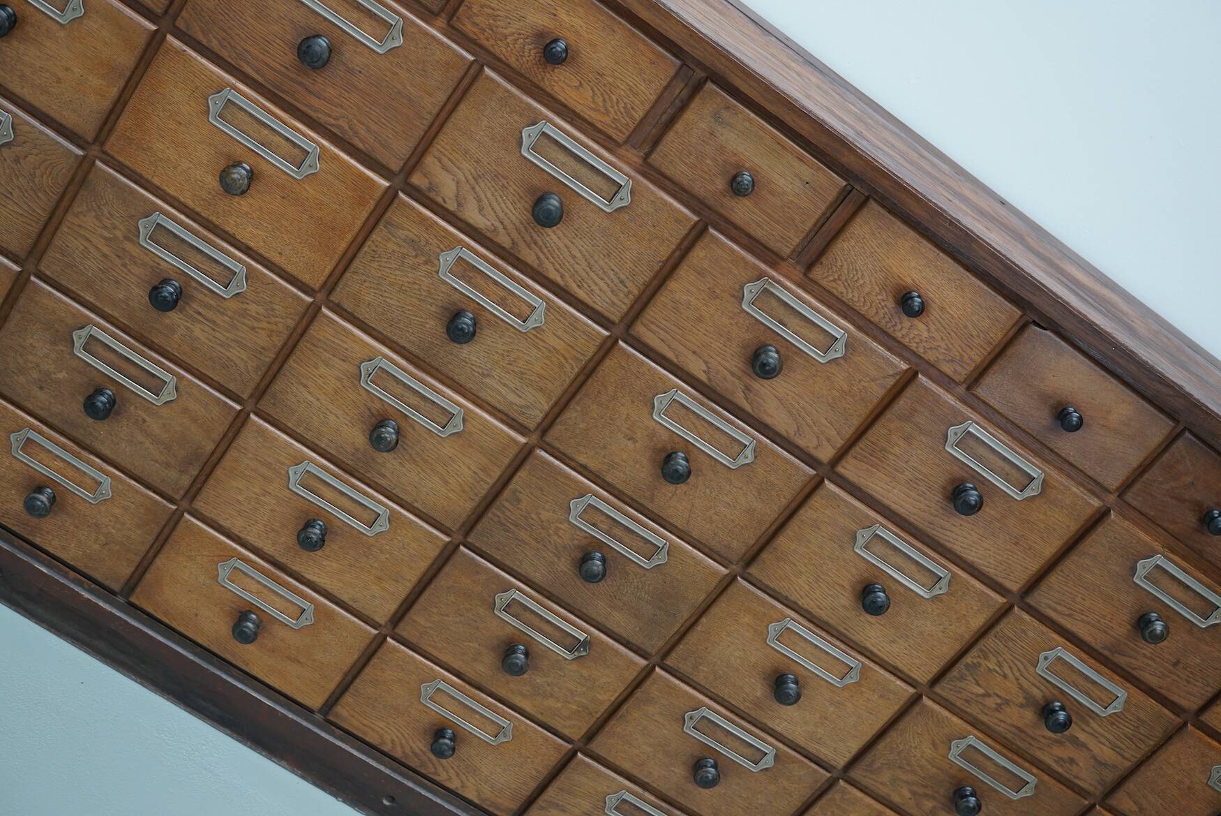 Antique Large German Oak Apothecary / Pharmacy Cabinet, 1920/1930s