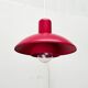 Suspension rouge modèle 728 danoise du milieu du siècle par Horn, années 1960