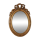Oval mirror with antique Louis XVI style frame, original gilded stucco wood, 58x40 cm