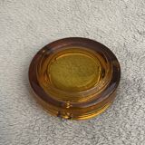 Vintage French ashtray in brown glass