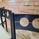 4 vintage wooden chairs 70"