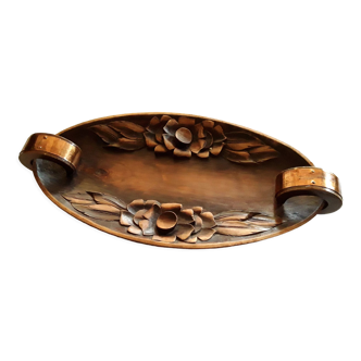 1940 carved wooden tray