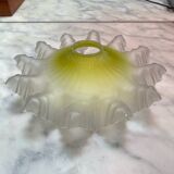 Old lampshade in opaque and yellow glass paste